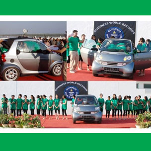 19 Pakistani Students in smart car